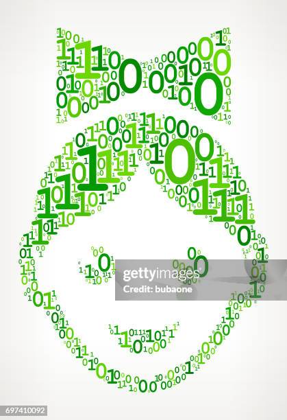 girl student binary code zero one vector illustration - coding kids stock illustrations