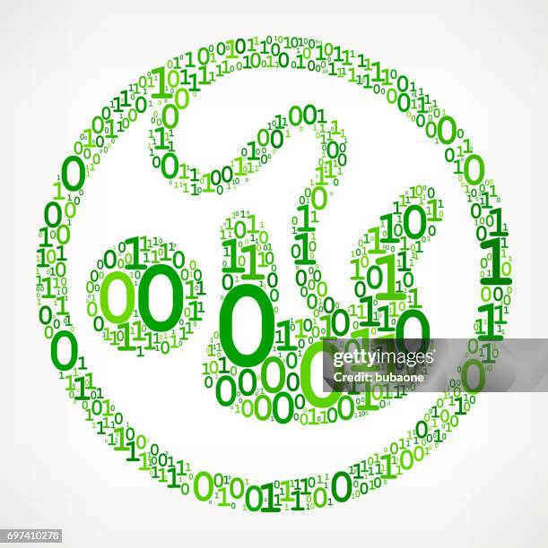 fetus binary code zero one vector illustration - medical coding background stock illustrations