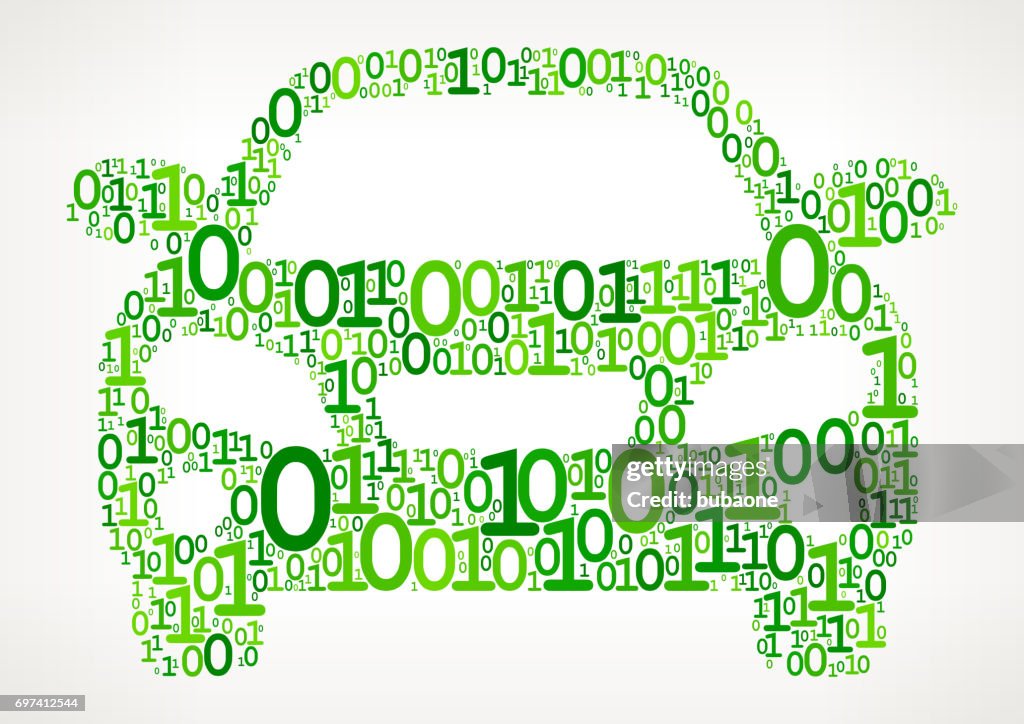 Coding Cars Vector Car Binary Code Zero One Vector Illustration High-Res Vector Graphic ...