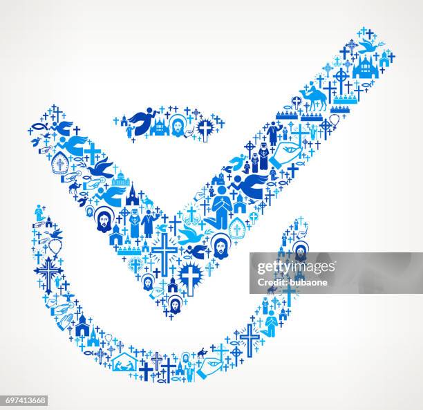 check mark christianity and religion vector illustration - confirmation catholic stock illustrations