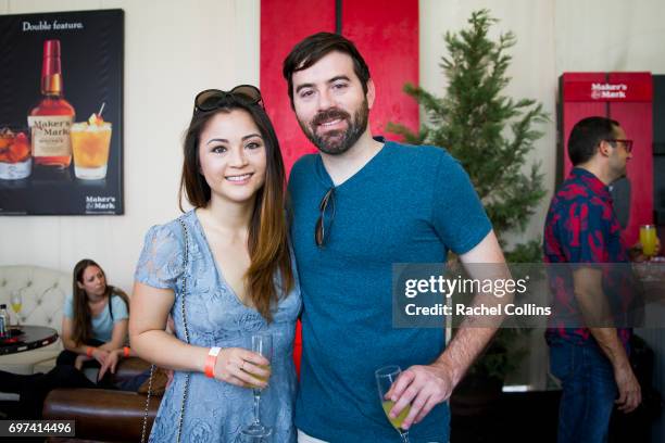 Tammy Vo and Kyle Denne attend the TCFF Brunch during the 2017 Los Angeles Film Festival at Festival Lounge on June 17, 2017 in Culver City,...