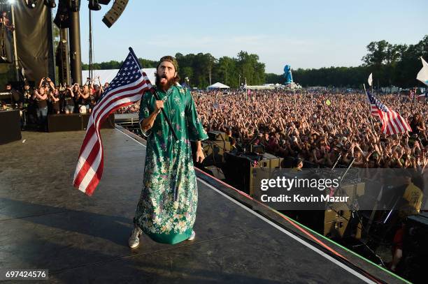 Jared Leto of Thirty Seconds to Mars performs onstage during the 2017 Firefly Music Festival on June 18, 2017 in Dover, Delaware.