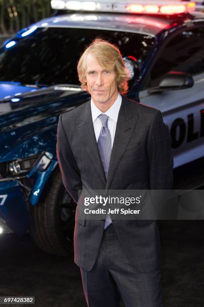 Michael Bay attends the global premiere of "Transformers: The Last Knight" at Cineworld Leicester Square on June 18, 2017 in London, England.