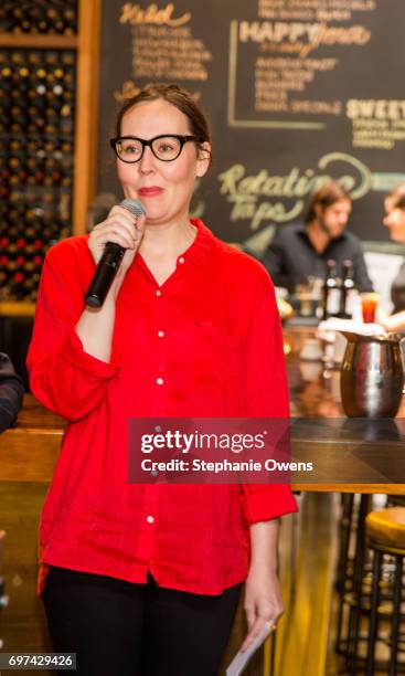 Jennifer Cochis, LA Film Festival Director speaks at the DGA Reception during 2017 Los Angeles Film Festival at City Tavern on June 16, 2017 in...