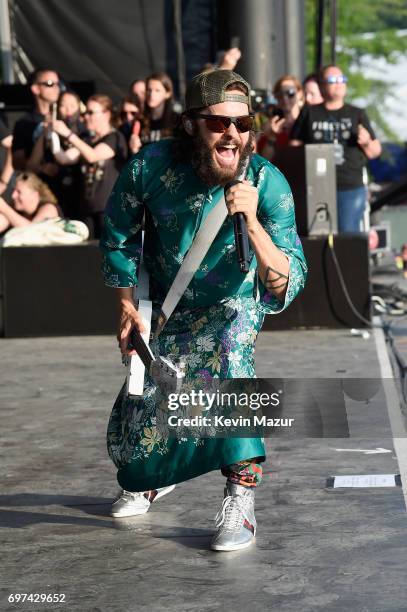 Jared Leto of Thirty Seconds to Mars performs onstage during the 2017 Firefly Music Festival on June 18, 2017 in Dover, Delaware.