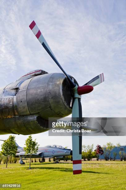 old war planes - summerside prince edward island stock pictures, royalty-free photos & images