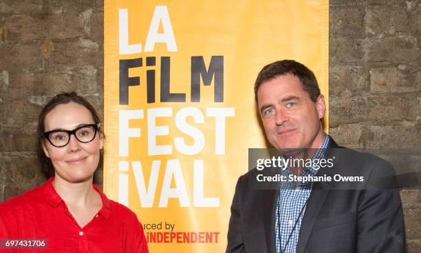 Jennifer Cochis, LA Film Festival Director, Josh Welsh, President Film Independent attend the DGA Reception during 2017 Los Angeles Film Festival at...