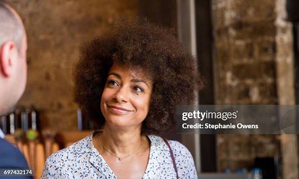 Delila Vallot speaks at the DGA Reception during 2017 Los Angeles Film Festival at City Tavern on June 16, 2017 in Culver City, California.