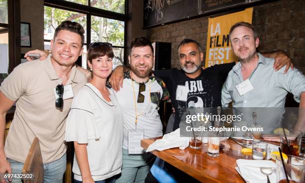 Brandon Buczek, Amanda Evans, Harris Doran, Arshad Khan and Julius Ramsay attend the DGA Reception during 2017 Los Angeles Film Festival at City...
