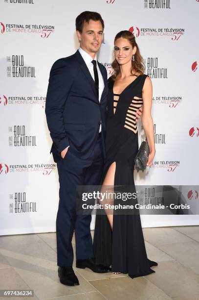 Darin Brooks and Kelly Kruger attend the 'The Bold and The Beautiful' 30th Anniversary during the 57th Monte Carlo TV Festival : Day 3 on June 18,...