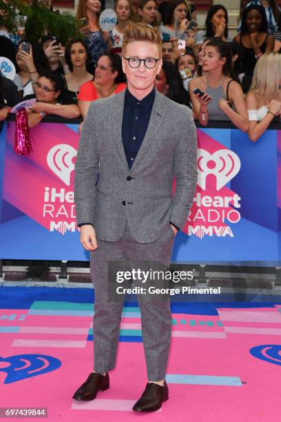 Tyler Oakley arrives at the 2017 iHeartRADIO MuchMusic Video Awards at MuchMusic HQ on June 18, 2017 in Toronto, Canada.