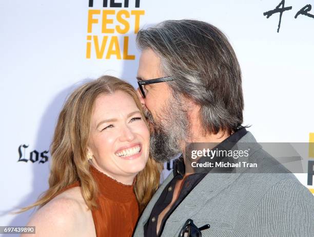 Mireille Enos and Alan Ruck attend the 2017 Los Angeles Film Festival - premiere of "Never Here" held at Arclight Cinemas Culver City on June 18,...