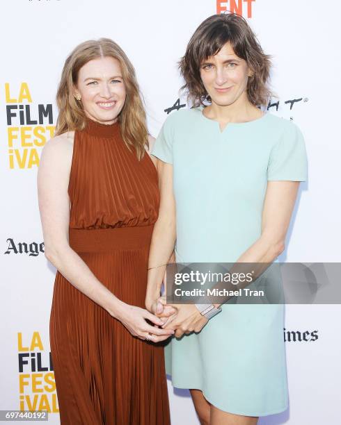 Mireille Enos and Camille Thoman attend the 2017 Los Angeles Film Festival - premiere of "Never Here" held at Arclight Cinemas Culver City on June...