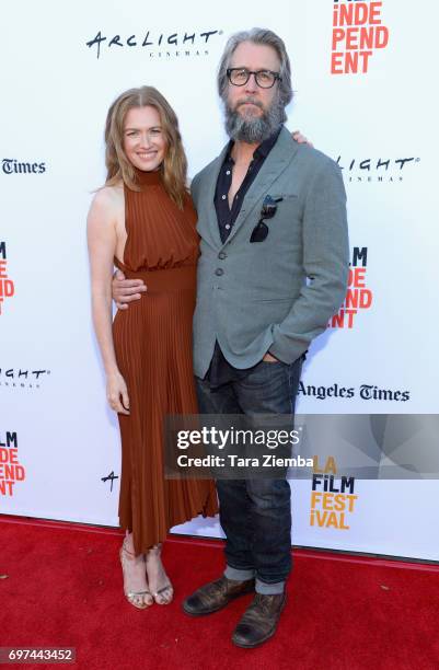 Mireille Enos and Alan Ruck attend the premieres of "Never Here" and "Laps" during 2017 Los Angeles Film Festival at Arclight Cinemas Culver City on...