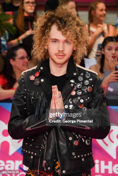 Francesco Yates arrives at the 2017 iHeartRADIO MuchMusic Video Awards at MuchMusic HQ on June 18, 2017 in Toronto, Canada.