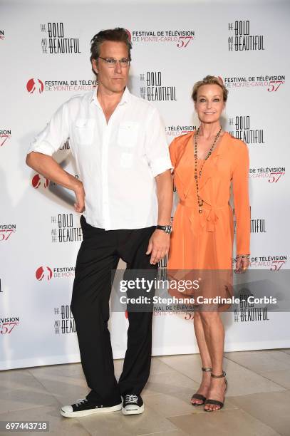 John Corbett and Bo Derek attend the 'The Bold and The Beautiful' 30th Anniversary during the 57th Monte Carlo TV Festival : Day 3 on June 18, 2017...