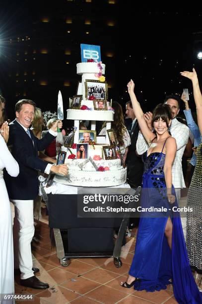 Bradley Bell and Jacqueline MacInnes Wood attend the 'The Bold and The Beautiful' 30th Years Anniversary Party at The Monte-Carlo Bay Hotel during...