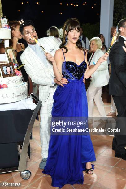 Jacqueline MacInnes Wood and Don Diamont attend the 'The Bold and The Beautiful' 30th Years Anniversary Party at The Monte-Carlo Bay Hotel during the...