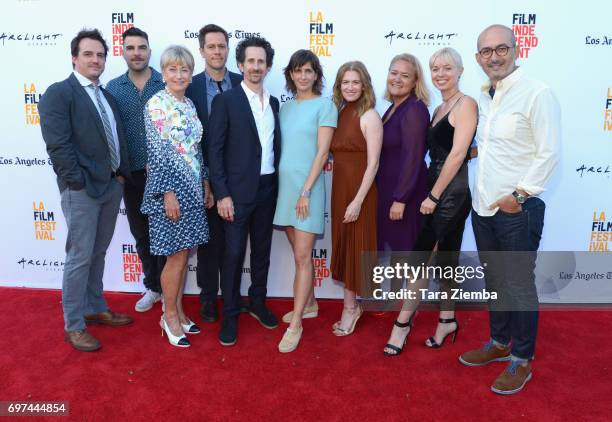 Cast & crew attend the premieres of "Never Here" and "Laps" during 2017 Los Angeles Film Festival at Arclight Cinemas Culver City on June 18, 2017 in...