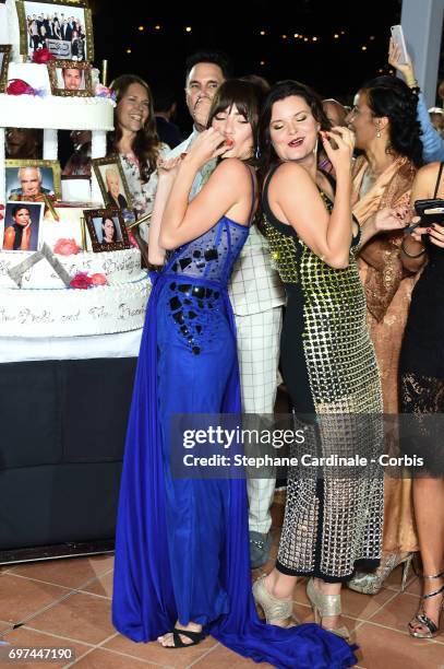 Jacqueline MacInnes Wood and Heather Tom attend the 'The Bold and The Beautiful' 30th Years Anniversary Party at The Monte-Carlo Bay Hotel during the...