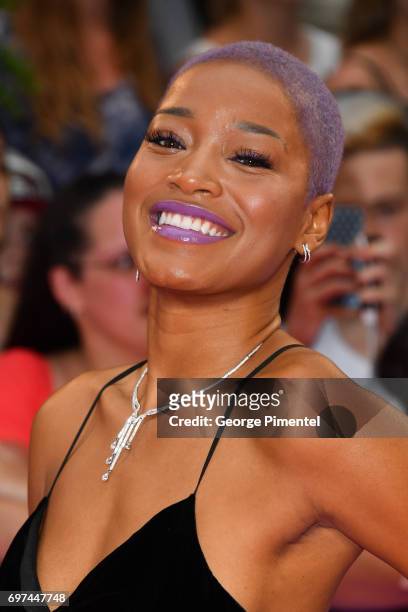 Keke Palmer arrives at the 2017 iHeartRADIO MuchMusic Video Awards at MuchMusic HQ on June 18, 2017 in Toronto, Canada.