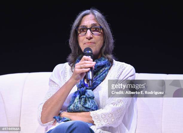 Miriam Cutler speaks at Coffee Talks during 2017 Los Angeles Film Festival at Kirk Douglas Theatre on June 18, 2017 in Culver City, California.
