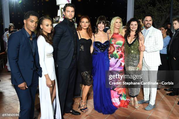 Rome Flynn, Reign Edwards, Pierson Fode, Courtney Hope, Jacqueline MacInnes Wood, Katherine Kelly Lang, Heather Tom and Don Diamont attend the 'The...