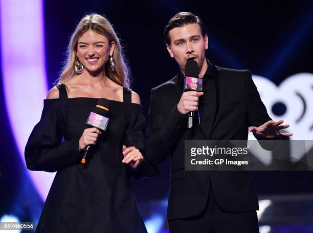 Martha Hunt and Torrance Coombs present at the 2017 iHeartRADIO MuchMusic Video Awards at MuchMusic HQ on June 18, 2017 in Toronto, Canada.