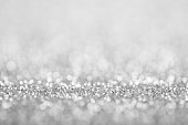 Abstract Silver Defocused Lights Background