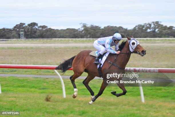 Attack the Line ridden by Luke Currie wins the Mogas Regional BM58 Handicap at Donald Racecourse on June 19, 2017 in Donald, Australia.