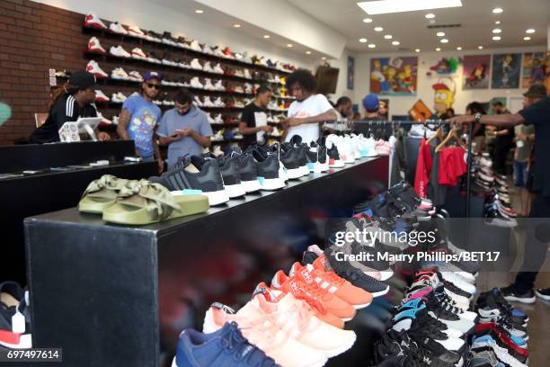 Atmosphere at BETX Pop Up at Cool Kicks on June 18, 2017 in Los Angeles, California.