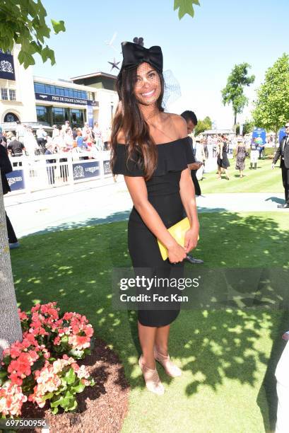 Tatiana Silva Braga Tavares attends the 'Prix de Diane Longines 2017' on June 18, 2017 at Chantilly, France.