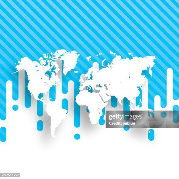 Flat World Map Lines High Res Illustrations - Getty Images