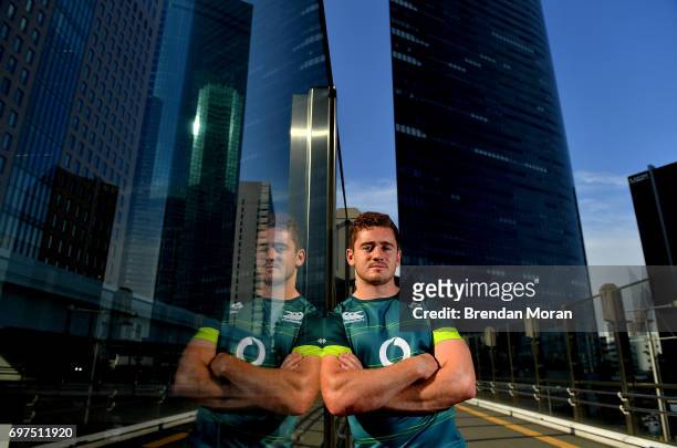 Tokyo , Japan - 19 June 2017; Paddy Jackson of Ireland poses for a portrait after an Ireland rugby press conference at the Conrad Hotel in Tokyo,...