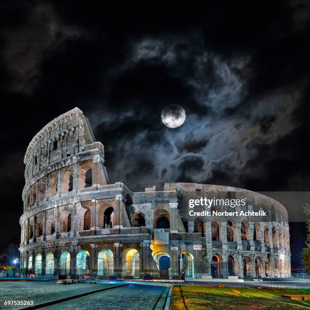 Colosseum against cloudy sky, Rome, Italy