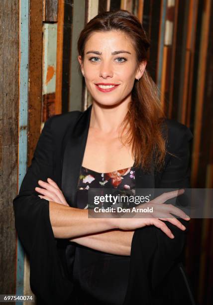 Brooke Satchwell poses during the Helpmann Awards 2017 Nomination Announcement at Roslyn Packer Theatre on June 19, 2017 in Sydney, Australia.