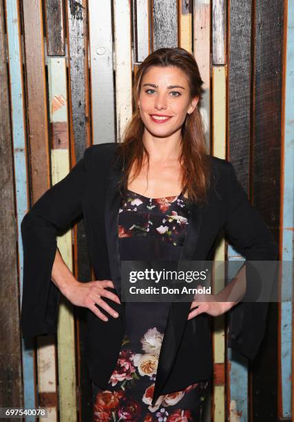 Brooke Satchwell poses during the Helpmann Awards 2017 Nomination Announcement at Roslyn Packer Theatre on June 19, 2017 in Sydney, Australia.