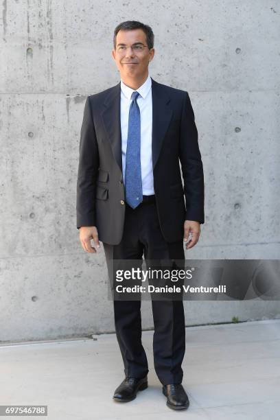 Giovanni Floris attends the Giorgio Armani show during Milan Men's Fashion Week Spring/Summer 2018 on June 19, 2017 in Milan, Italy.