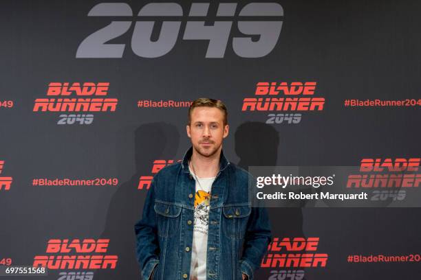 The stars and filmmakers of "BLADE RUNNER 2049", actors Ryan Gosling, Ana de Armas, Sylvia Hoeks and director Denis Villeneuve appear in Barcelona on...