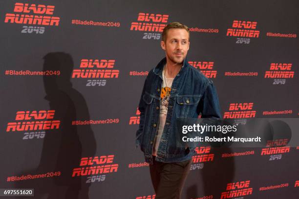 The stars and filmmakers of "BLADE RUNNER 2049", actors Ryan Gosling, Ana de Armas, Sylvia Hoeks and director Denis Villeneuve appear in Barcelona on...