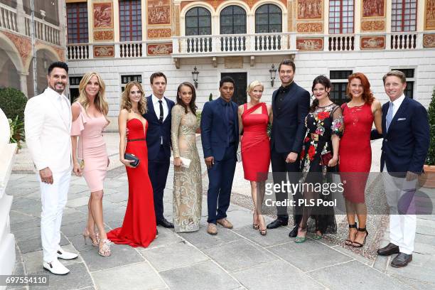 The Cast of the 'The Bold and The Beautiful' Don Diamont and wife Cindy Ambuehl, Kelly Kruger, Darin Brooks, Reign Edwards ,Rome Flynn, Katherine...
