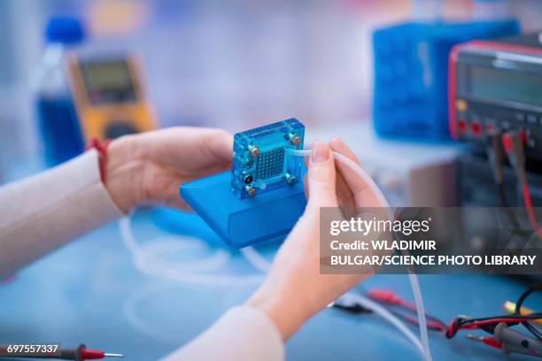 hydrogen fuel cell - brennstoffzelle stock-fotos und bilder