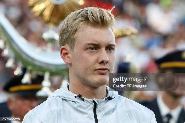 Julian Brandt of Germany looks on during the FIFA 2018 World Cup Qualifier between Germany and San Marino at Stadion Nuernberg on June 10, 2017 in...