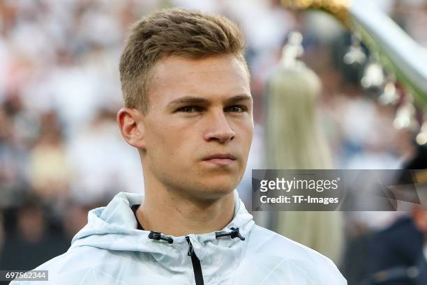 Joshua Kimmich of Germany looks on during the FIFA 2018 World Cup Qualifier between Germany and San Marino at Stadion Nuernberg on June 10, 2017 in...
