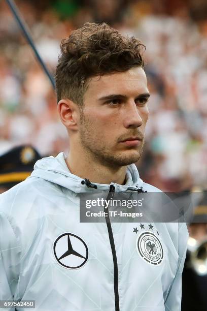 Leon Goretzka of Germany looks on during the FIFA 2018 World Cup Qualifier between Germany and San Marino at Stadion Nuernberg on June 10, 2017 in...