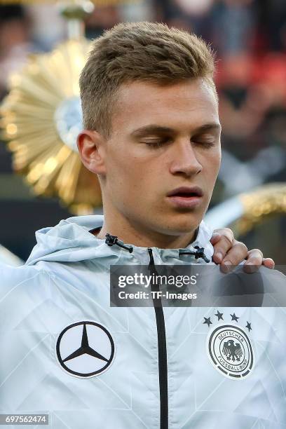 Joshua Kimmich of Germany looks on during the FIFA 2018 World Cup Qualifier between Germany and San Marino at Stadion Nuernberg on June 10, 2017 in...