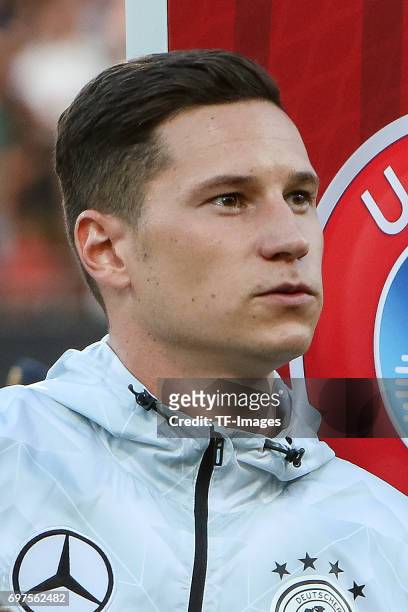Julian Draxler of Germany looks on during the FIFA 2018 World Cup Qualifier between Germany and San Marino at Stadion Nuernberg on June 10, 2017 in...