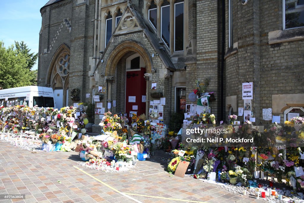 A Minutes Silence Is Held For The Victims Of The Grenfell Tower Block Fire