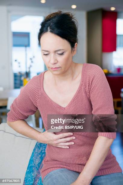 abdominal pain in a woman - human liver stock pictures, royalty-free photos & images