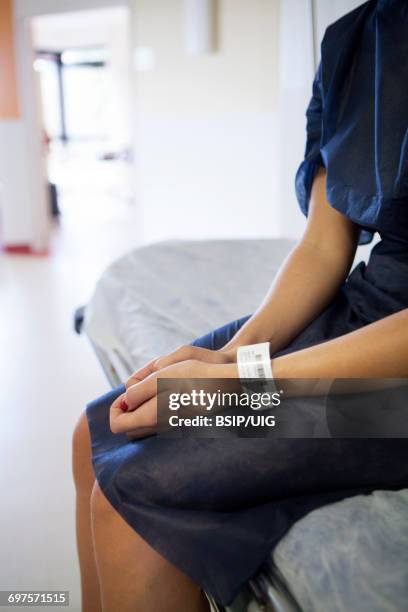 outpatient surgery - hospital identification bracelet stock pictures, royalty-free photos & images